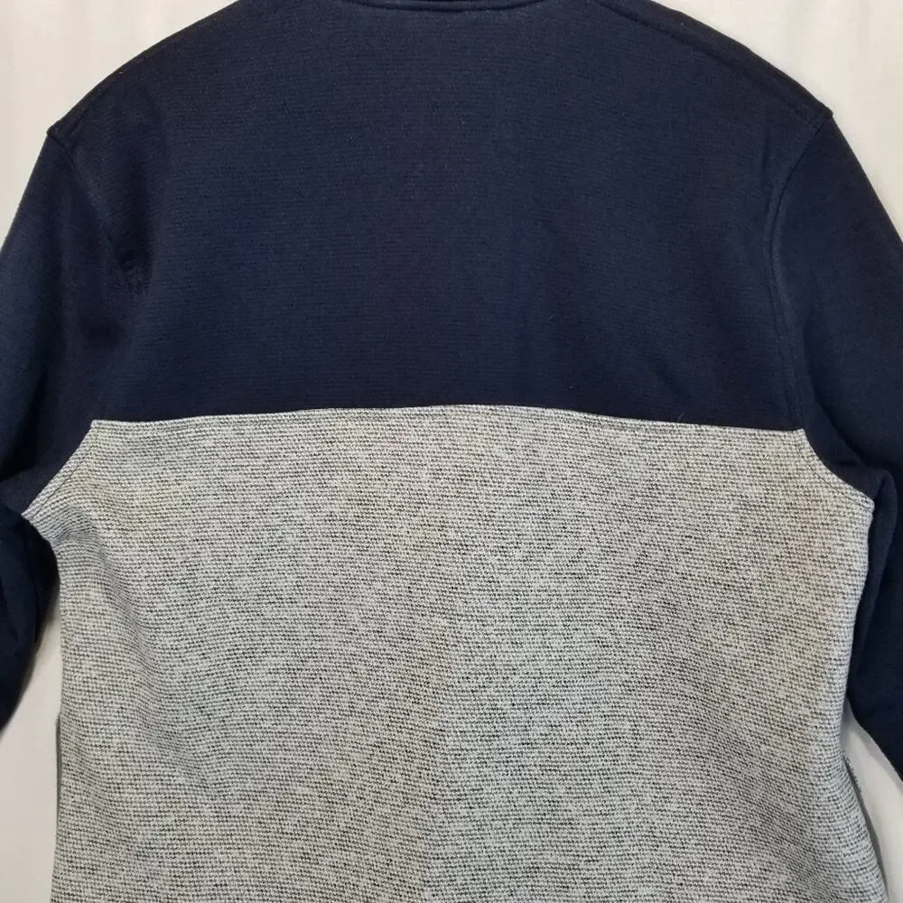 Izod Sweater Mens Small Pullover 1/4 Snap Front Collar Pockets